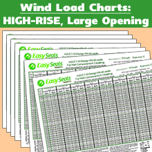 Wind Load Charts - HIGH-RISE Large Opening 7-22