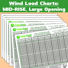 Wind Load Charts - MID-RISE Large Opening 7-22